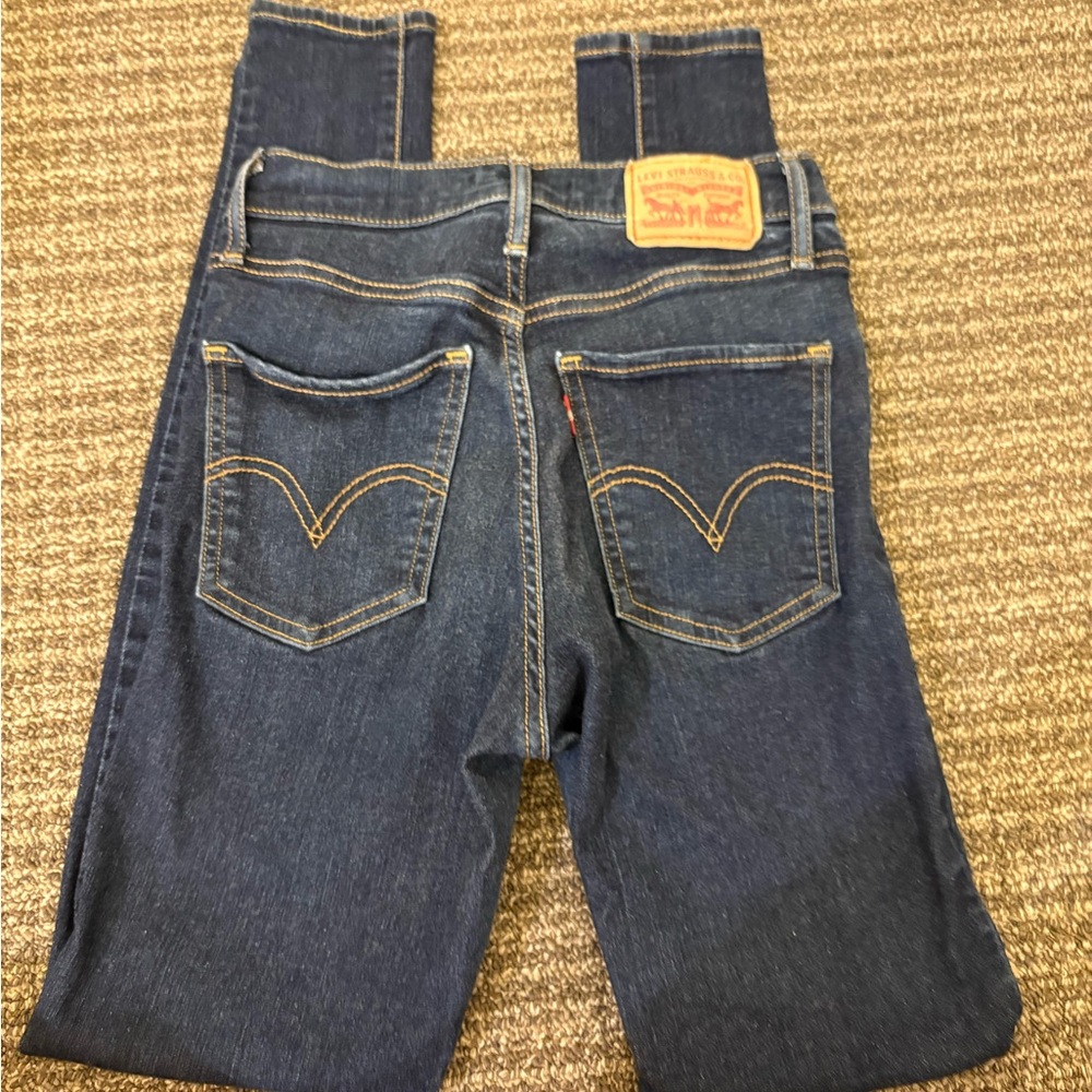 Levi's Dark Blue Skinny Jeans high rise - Picture 8 of 9